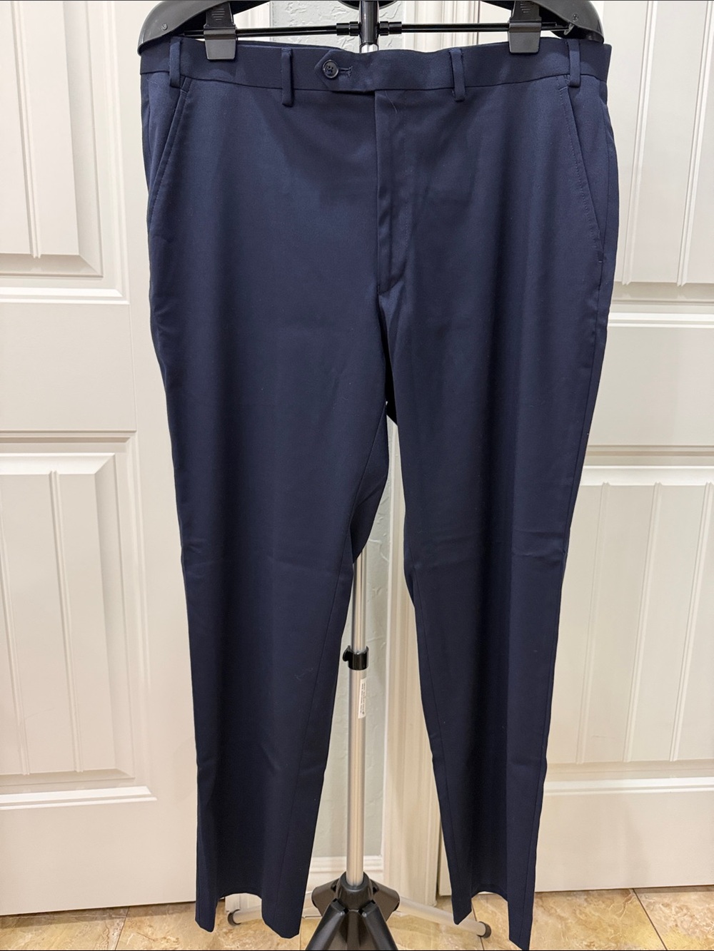 Alfani Men's Navy Dress Pants - Flat Front
